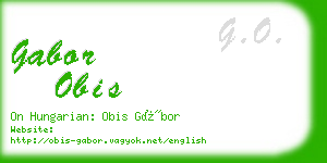 gabor obis business card